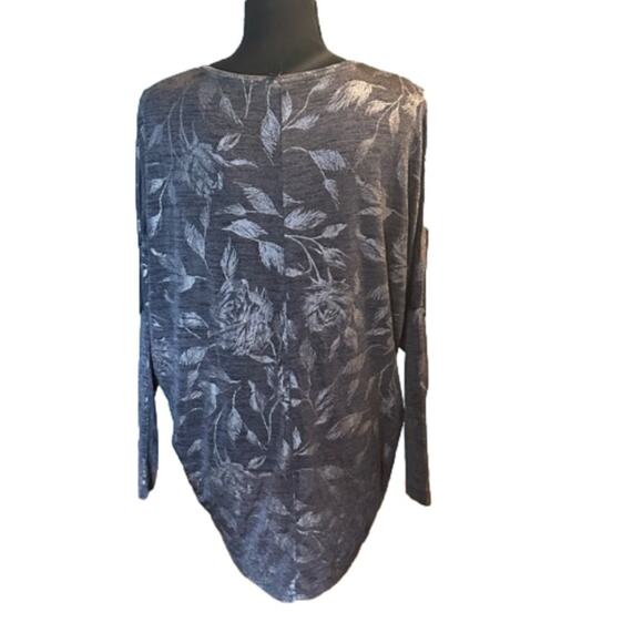 White House Black Market Silver Gray Dolman Sleeve Blouse Size S - Picture 3 of 9